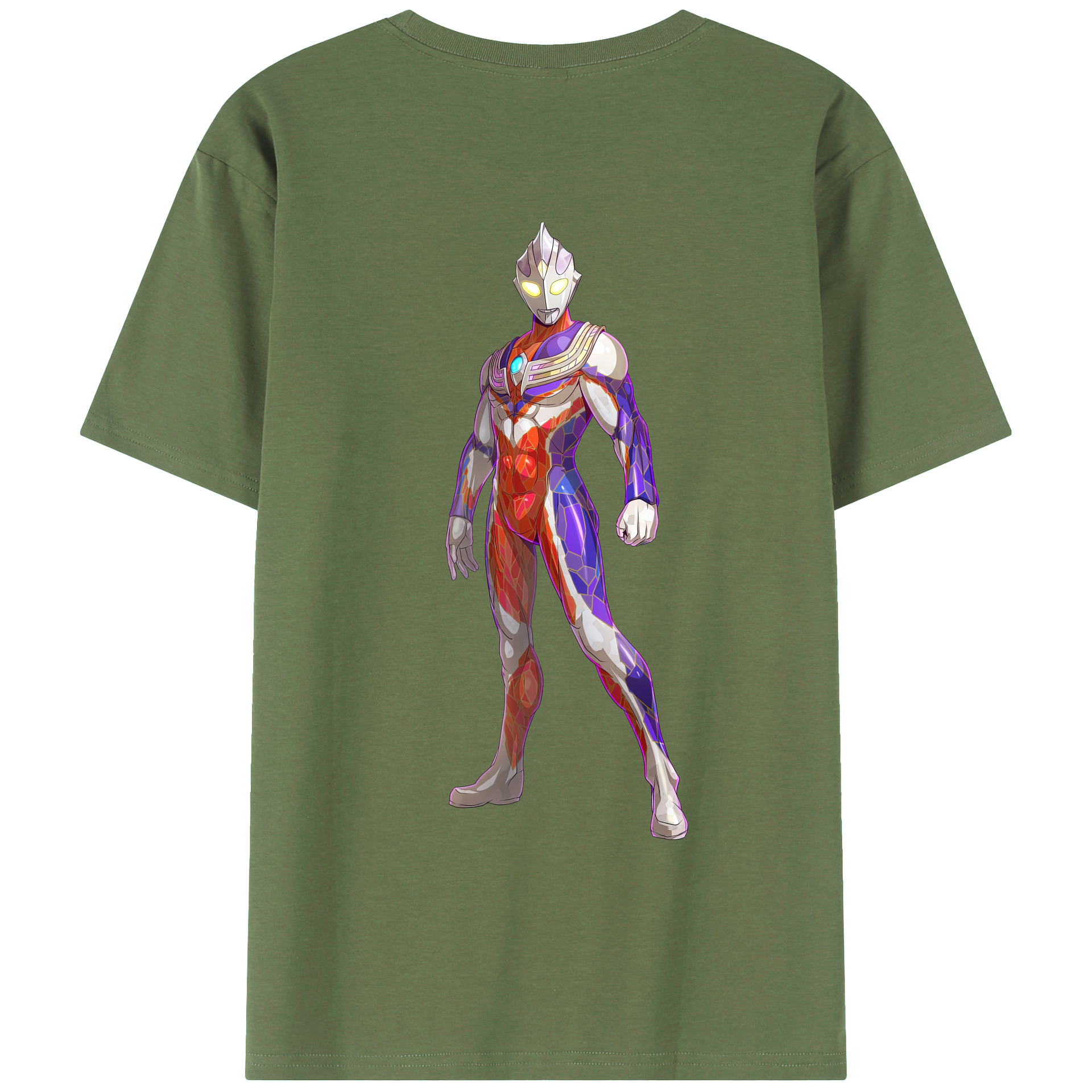（画像用） ウルトラマン Ultraman 綿100％ メンズ半袖Tシャツ（バックプリント） 通気性